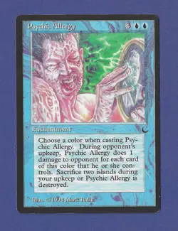 1994 Magic the Gathering - Psychic Allergy - Enchantment - The Dark MTG - Image 1