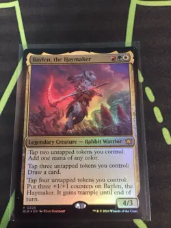 MTG Magic The Gathering Baylen, The Haymaker Foil BLB Rare Rabbit Commander - Image 1
