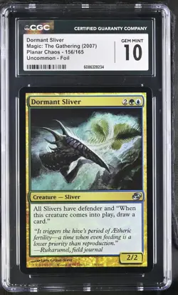 DORMANT SLIVER Planar Chaos Foil CGC 10 MTG [Nostalgium] - Image 1