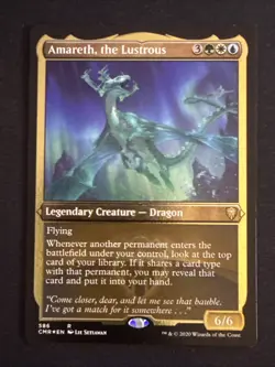 1x Etched Foil Amareth, the Lustrous (586) Commander Legends LP MTG Magic x1 MKE - Image 1