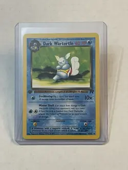 VTG Pokemon TCG Dark Wartortle 46/82 1st Edition Team Rocket Non-Holo WOTC 2000 - Image 1