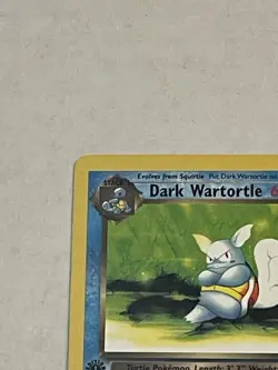 VTG Pokemon TCG Dark Wartortle 46/82 1st Edition Team Rocket Non-Holo WOTC 2000 - Image 4