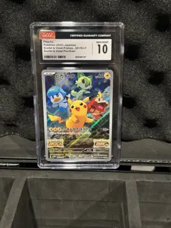CGC 10 GEM MINT Japanese Pokemon 2022 Pikachu 001/SV-P Sword & Shield PROMO - Image 1