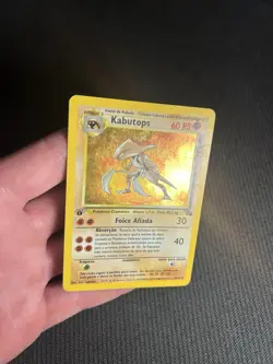 Pokemon TCG Kabutops 9/62 1st Edition Fossil Holo Rare *Portuguese* MP - Image 5