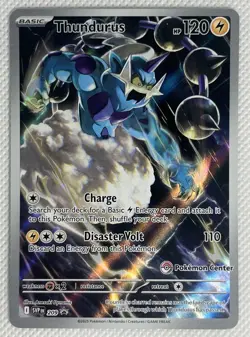 Pokemon S&V Black Bolt Thundurus Pokemon Center Exclusive ETB Stamped Promo 209 - Image 1