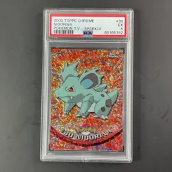 2000 Pokemon Topps Chrome Nidorina PSA 5 EX #30 SPARKLE - Image 1