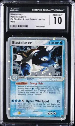 2004 POKEMON EX FIRE RED & LEAF GREEN BLASTOISE EX CGC 10 - Image 1