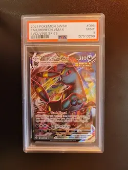 2021 POKEMON SWORD & SHIELD EVOLVING SKIES #095 FULL ART/UMBREON VMAX PSA 9 - Image 1