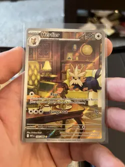 Pokemon TCG SV Herdier 155/086 Illustration Rare NM White Flare - Image 1