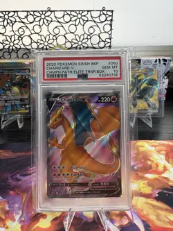 2020 Pokemon SWSH BSP Charizard v #050 Champions Path Elite Trainer Promo PSA 10 - Image 1
