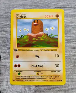 Pokemon TCG Base Set 1st Edition (Shadowless) 3 Lot Machop Diglett Tangela - Image 4