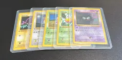 Pokemon 1st Edition Shadowless Lot - Pidgey, Voltorb, Nidoran, Gastly, Wheedle - Image 1