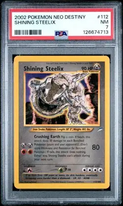 2002 POKEMON NEO DESTINY #112 SHINING STEELIX - PSA 7 - Image 1