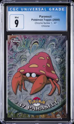 2000 POKEMON TOPPS CHROME SER 1, CHROME #47 PARASECT CGC 9 - Image 1