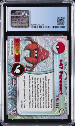 2000 POKEMON TOPPS CHROME SER 1, CHROME #47 PARASECT CGC 9 - Image 2
