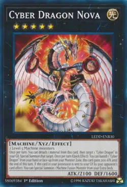 Yugioh! HP Cyber Dragon Nova - LEDD-ENB30 - Common - 1st Edition Heavily Played, - Image 1