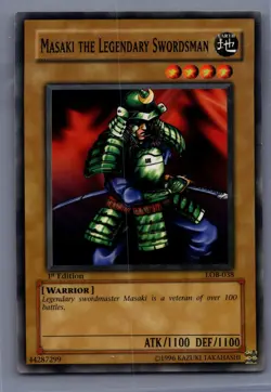 YU-GI-OH! 1ST EDITION MASAKI THE LEGENDARY SWORDSMAN LOB-038 LP - Image 1