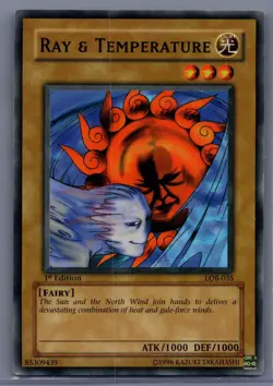 Ray & Temperature Yu-Gi-Oh! Legend of Blue Eyes White Dragon LOB-035 1st Edition - Image 1