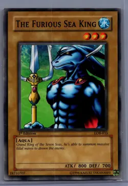 The Furious Sea King - LOB-033 - 1st Edition - English / NA - Glossy KONAMI TCG - Image 1