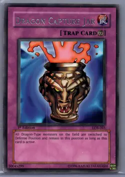 Yugioh Dragon Capture Jar LOB-045 1st Edition Rare NA English Vintage - Image 1