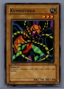 Yu-Gi-Oh! TCG Kumootoko Legend of Blue Eyes White Dragon LOB-082. 1st Edition LP - Image 1