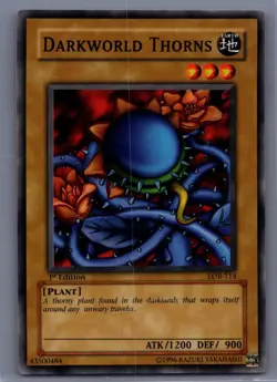 YUGIOH - Darkworld Thorns - LOB-114 - Common - 1st Edition - Legend of Blue Eyes - Image 1