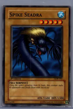 Yu-Gi-Oh! Spike Seadra - LOB-103 - 1st Edition - LP - KONAMI TCG - Image 1