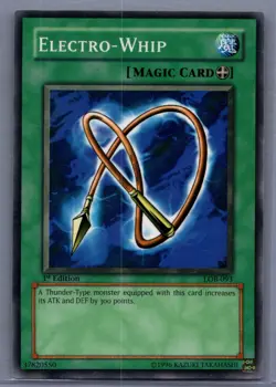 Yu-Gi-Oh! Electro-Whip Legend of Blue Eyes White Dragon LOB-093 1st Edition LP - Image 1