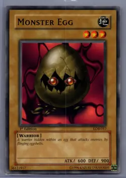 The Legend of Blue Eyes White Dragon #LOB-017 Monster Egg 1st Edition - Image 1