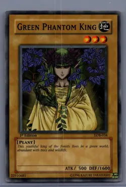 Yu-Gi-Oh! Green Phantom King LOB-034 Common 1st Edition LP KONAMI TCG - Image 1