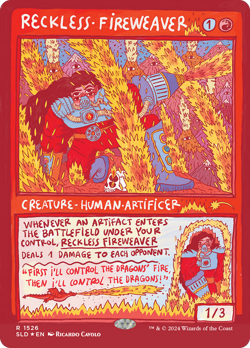 Reckless Fireweaver (Secret Lair) FOIL PROMO NM Red Rare MAGIC MTG CARD ABUGames - Image 1