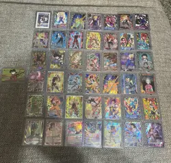 Dragon Ball Card Lot With Auto And 12 New Bath And Wash Towels 43 Cards Total - Image 1