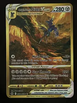 Origin Forme Dialga VSTAR (Secret) GG68/GG70 Crown Zenith (METAL GOLD CARD) - Image 1