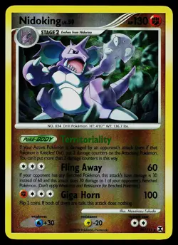 Pokemon Card - Nidoking Rising Rivals 29/111 Reverse Holo - Image 1