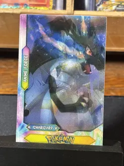 Mega Charizard X Wargreymon Pokemon & Digimon Anime Force Lenticular 2024 Card - Image 1
