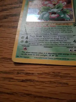 2000 Pokemon VENUSAUR Holo BLACK STAR PROMO Set Card #13 RARE WOTC As Is - Image 4