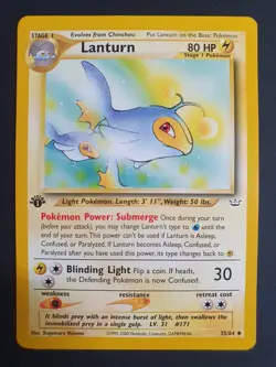 Lanturn 32/64 1st Edition - Neo Revelation Set - Pokemon Card - Excellent - Image 1
