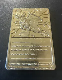 1999 Pokemon Charizard Gold-Plated Ungraded Burger King Trading Card - Image 2