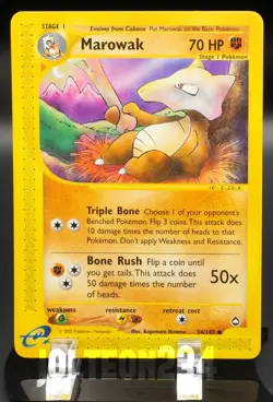 Pokemon TCG Card - Marowak 54/147 Aquapolis Uncommon Vintage E-Reader - Image 1