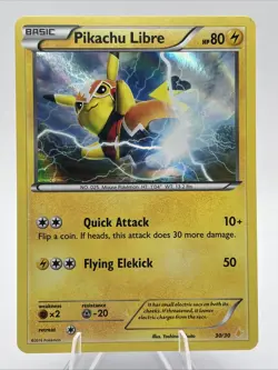 Pikachu Libre Holo Pokemon Card Trainer Kit 30/30 2016 NM Vintage Rare - Image 1