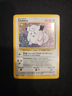 Pokemon Clefairy Base Set Holo Trading Card 5/102 1999 Edition - Image 1