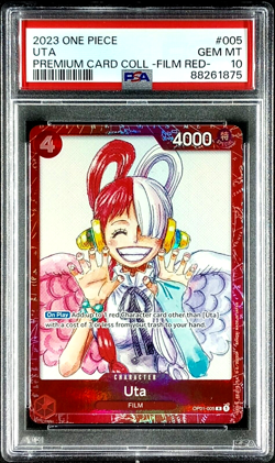 PSA 10 Uta #005 One Piece Premium Card Collection Film Red English 2023 - Image 1