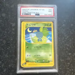 Pokemon Card - Oddish 001/087 (1st Edition) - Wind from the Sea Psa 9 mint - Image 1