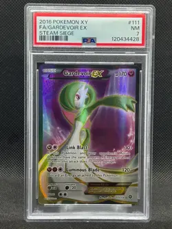 2016 PSA 7 NM Pokemon TCG Card Gardevoir EX 111/114 XY Steam Siege Full Art - Image 1