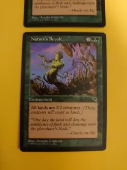 Nature's Revolt. x2 Rare Enchantment Tempest. Old Vintage. MTG 2 Card - Image 2