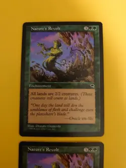 Nature's Revolt. x2 Rare Enchantment Tempest. Old Vintage. MTG 2 Card - Image 3