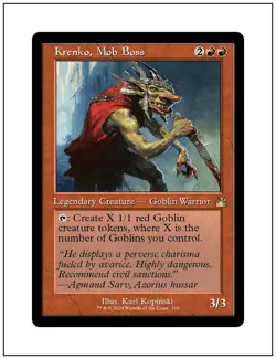 1x Krenko, Mob Boss, Retro Frame, Magic MTG NM - Image 1