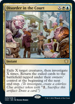 [1x] Disorder in the Court Near Mint, English Crimson Vow Commander MTG Magic - Image 1