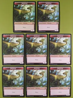 8 Dinosaur Token Ikoria: Lair of Behemoths Magic the Gathering MTG 8 - Image 1