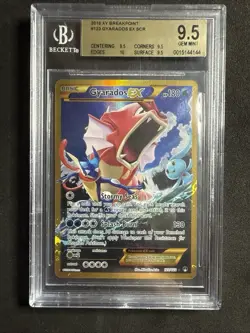 Gyarados EX Secret 123/122 2016 Pokemon XY Breakpoint Beckett 9.5 - Image 1